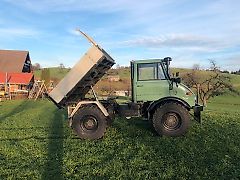 Mercedes-Benz 421 Schwenkbarer Schneepflug mit dabei