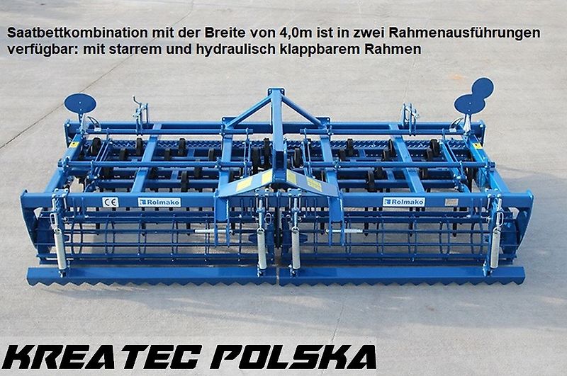 Rolmako Saatbettkombination kompakt U 684 mit Zinken SX, gehängte Version, Breiten von 2,5 m bis 4,5 m