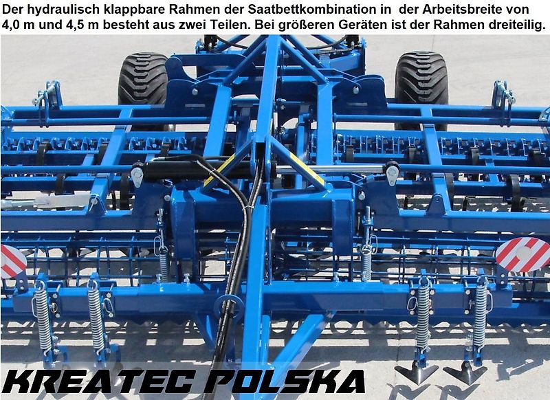 Rolmako Saatbettkombination kompakt U 684 mit Zinken SX, gehängte Version, Breiten von 2,5 m bis 4,5 m