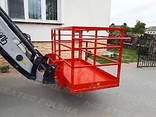 KREATEC Arbeitskorb, Arbeitsbühne mit Riffelblech 2,0 m