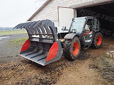 KREATEC Silagebeißschaufel HEAVY für Teleskoplader, mit Hardox 500 Schurfleiste, 3 Lagerpunkten