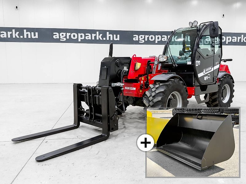 Faresin 9.70 HLS 74 telehandler with 7 ton and 8,8 m capacity, Joystick, pallet fork, bucket, 152 liter pump