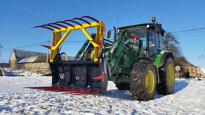 KREATEC Dungzange/Krokodil/Krokodilgebiss für Teleksoplader, 1,2 bis 2,8 m, Zinken FSDT aus Frankreich