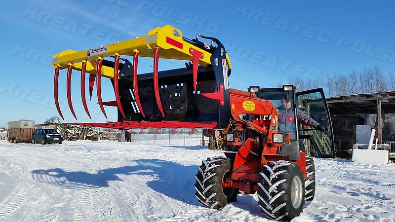 KREATEC Dungzange/Krokodil/Krokodilgebiss für Teleksoplader, 1,2 bis 2,8 m, Zinken FSDT aus Frankreich