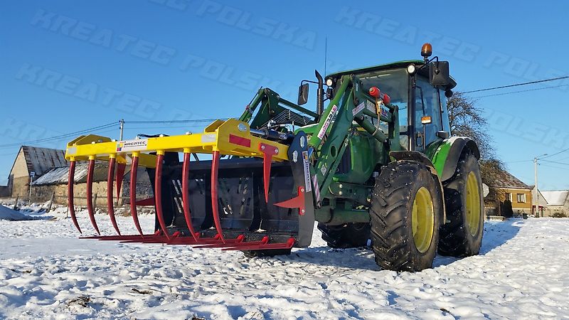 KREATEC Dungzange/Krokodil/Krokodilgebiss für Teleksoplader, 1,2 bis 2,8 m, Zinken FSDT aus Frankreich