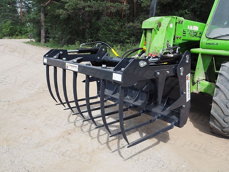 KREATEC Dungzange/Krokodil/Krokodilgebiss für Teleksoplader, 1,2 bis 2,8 m, Zinken FSDT aus Frankreich