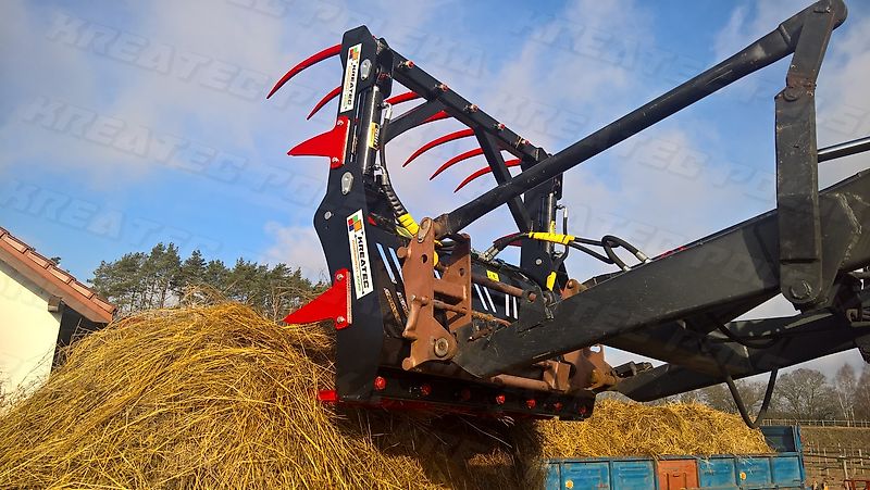 KREATEC Dungzange/Krokodil/Krokodilgebiss für Teleksoplader, 1,2 bis 2,8 m, Zinken FSDT aus Frankreich