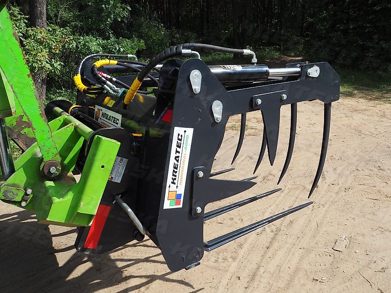 KREATEC Dungzange/Krokodil/Krokodilgebiss für Teleksoplader, 1,2 bis 2,8 m, Zinken FSDT aus Frankreich