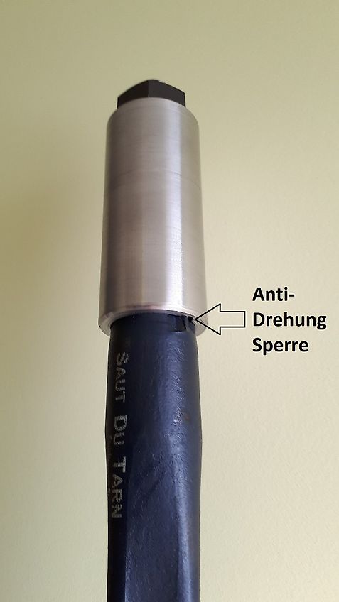 KREATEC Dungzange/Krokodil/Krokodilgebiss für Teleksoplader, 1,2 bis 2,8 m, Zinken FSDT aus Frankreich