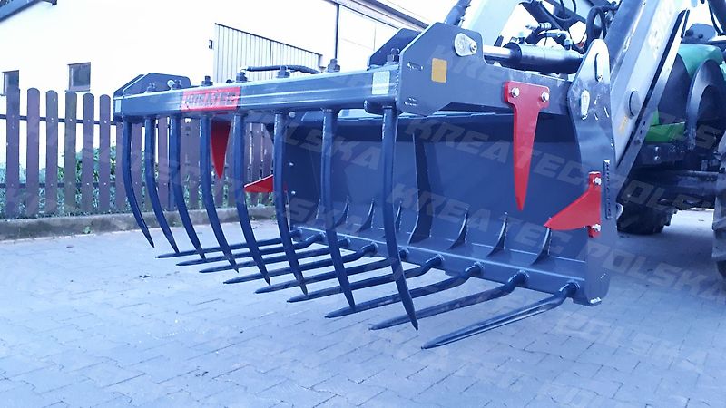 KREATEC Dungzange/Krokodil/Krokodilgebiss für Teleksoplader, 1,2 bis 2,8 m, Zinken FSDT aus Frankreich